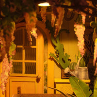 Rolife DIY Book Nook – Holiday Garden House Kit | 3D Wooden Miniature Shelf Insert, Bookend Décor & Gift Idea